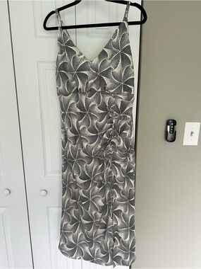 Urban Outfitters Black and White Graphic Slip Dress